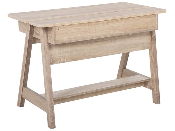 Skrivebord Lyst Tre 110 x 60 cm 2 Hyller Fotstøtte Skandinavisk