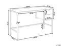 Miniatyrbilde 3 av 10: Skrivebord i Mørkt Tre og Svart 120 x 48 cm 2 Skuffer Industriell Stil