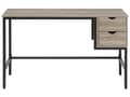 Miniatyrbilde 4 av 10: Skrivebord i Mørkt Tre og Svart 120 x 48 cm 2 Skuffer Industriell Stil