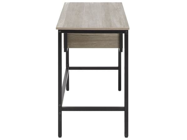 Skrivebord i Mørkt Tre og Svart 120 x 48 cm 2 Skuffer Industriell Stil