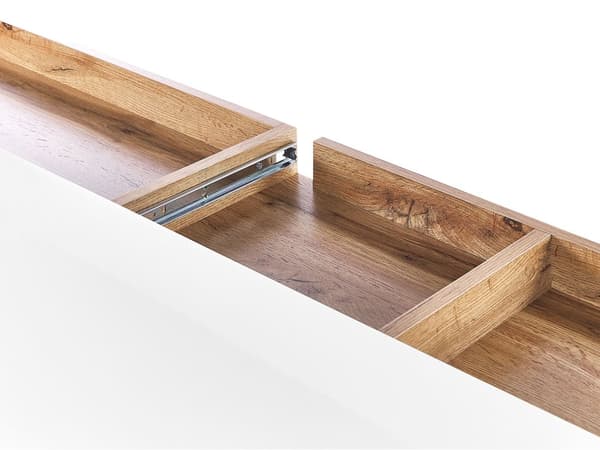 Skjenk skrivebord hvit lyst tre MDF 2 i 1 med hyller og skuffer skap oppbevaring