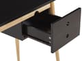 Miniatyrbilde 6 av 7: Hjemmekontor Skrivebord Svart Lyst Tre MDF Tre 106 x 48 cm Skuff Retro