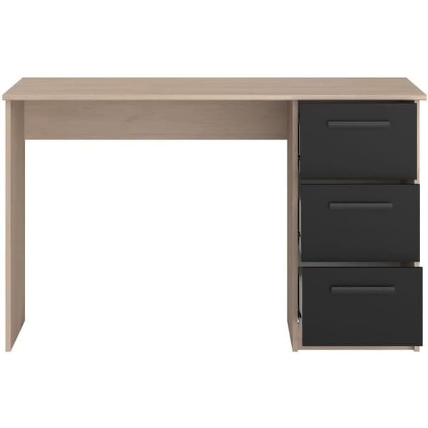 Parisot Right Office 3 -lådor - Brooklyn Chene Decor - L 121,4 x D 55 x H 74,5 cm - Essential