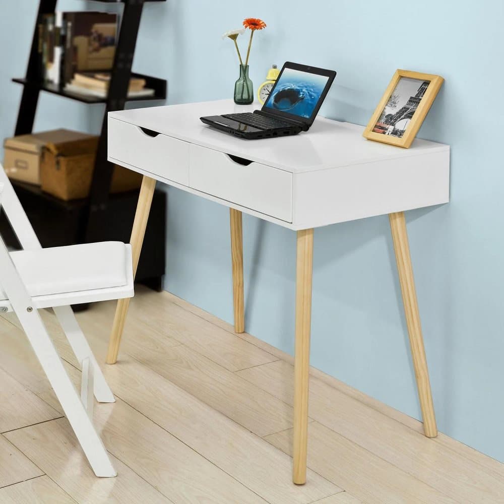 Rootz- Home Office Table Desk Computer Desk Computer Workstation 2 Drawers