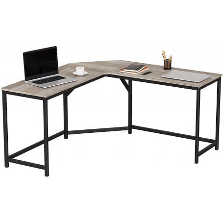 L-format Skrivbord, Hörnskrivbord - industriell design, grå 149 x 149 x 75 cm