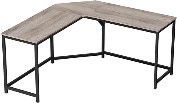 L-format Skrivbord, Hörnskrivbord - industriell design, grå 149 x 149 x 75 cm