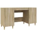 Miniatyrbillede 1 af 11: vidaXL skrivebord 140x50x75 cm konstrueret træ sonoma-eg