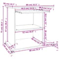 Pikkukuva 10 / 10: vidaXL Tietokonepöytä ruskea tammi 80x50x75 cm tekninen puu