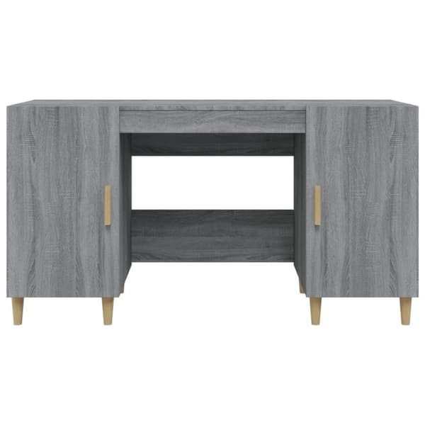 vidaXL Työpöytä harmaa Sonoma 140x50x75 cm tekninen puu