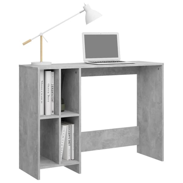 vidaXL Datorbord betonggrå 102,5x35x75 cm konstruerat trä