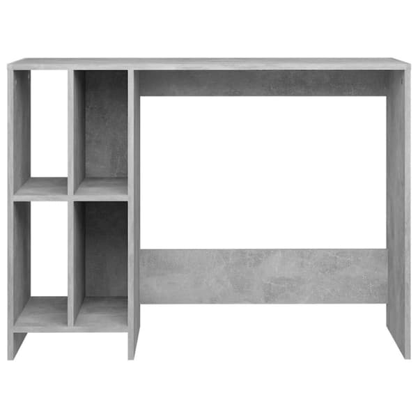 vidaXL Datorbord betonggrå 102,5x35x75 cm konstruerat trä