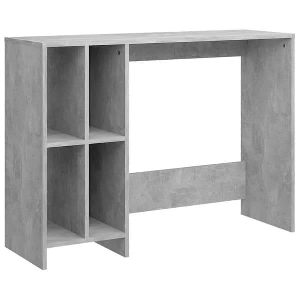 vidaXL Datorbord betonggrå 102,5x35x75 cm konstruerat trä