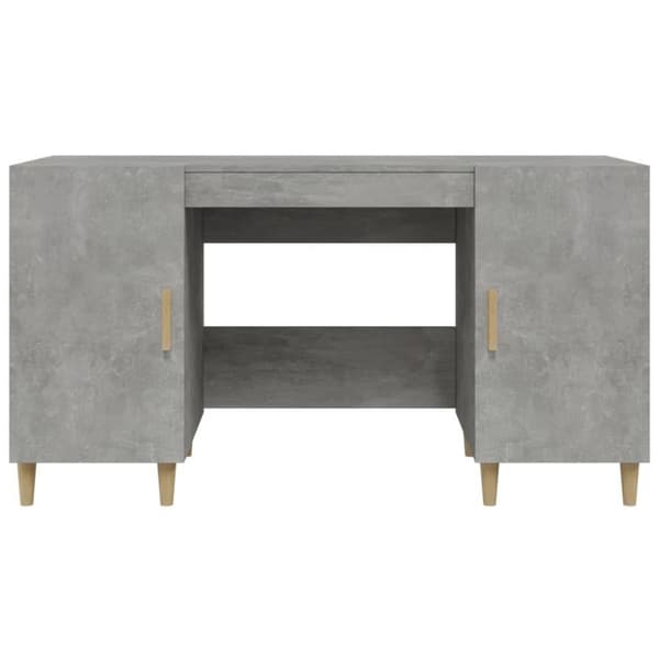 vidaXL Skrivbord betonggrå 140x50x75 cm konstruerat trä