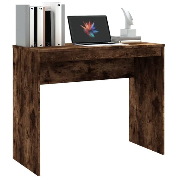 vidaXL Skrivebord røkt eik 90x40x72 cm konstruert tre
