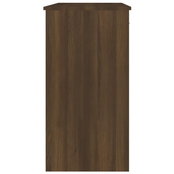 vidaXL Skrivbord brun ek 80x40x75 cm konstruerat trä
