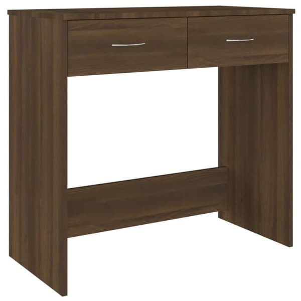 vidaXL Skrivbord brun ek 80x40x75 cm konstruerat trä