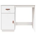 Miniatyrbild 5 av 11: vidaXL Skrivbord Vit 95x50x75 cm massiv furu
