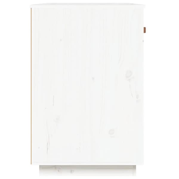 vidaXL Skrivbord Vit 95x50x75 cm massiv furu