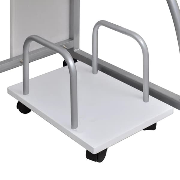 vidaXL Datorbord vit 110x52x88,5 cm konstruerat trä