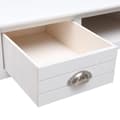 Miniatyrbild 6 av 9: vidaXL Skrivbord vit 108x45x76 cm massivt kejsarträ