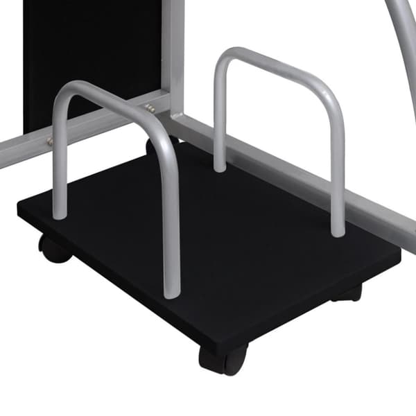 vidaXL computerbord 110x52x88,5 cm konstrueret træ sort