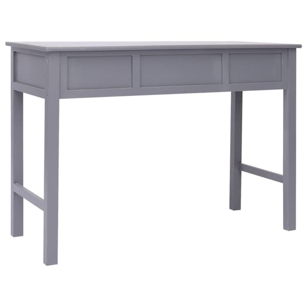 vidaXL skrivebord 108x45x76 cm massivt kejsertræ grå