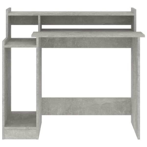 vidaXL Työpöytä LED-valoilla betoninharmaa 97x45x90 cm tekninen puu