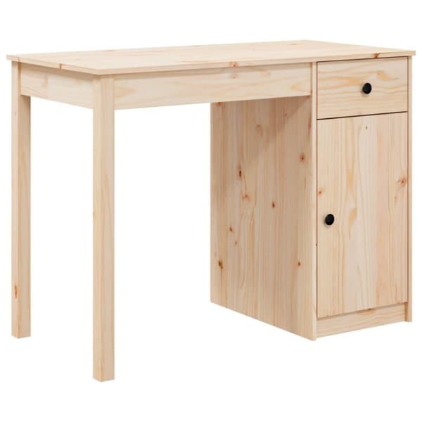 vidaXL Työpöytä 100x50x75 cm täysi mänty