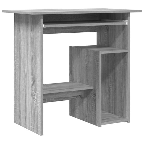 vidaXL skrivebord 80x45x74 cm konstrueret træ grå sonoma-eg