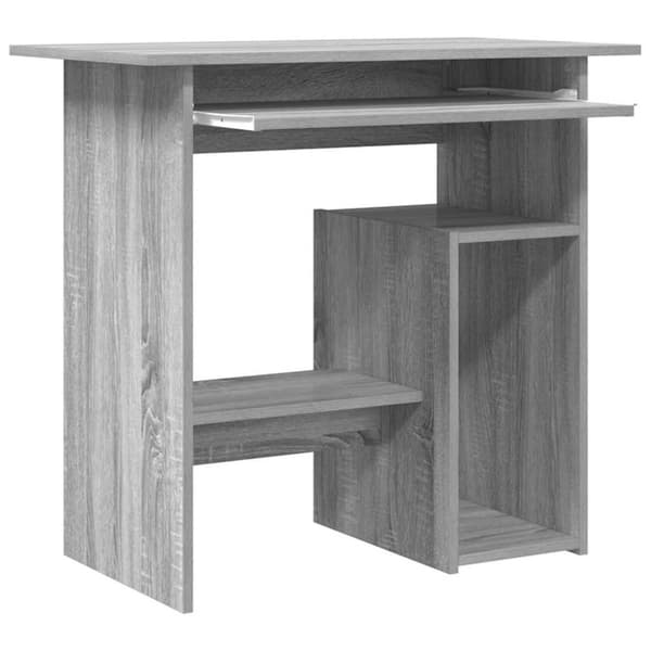 vidaXL skrivebord 80x45x74 cm konstrueret træ grå sonoma-eg