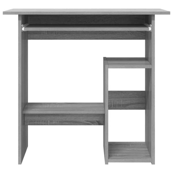 vidaXL skrivebord 80x45x74 cm konstrueret træ grå sonoma-eg