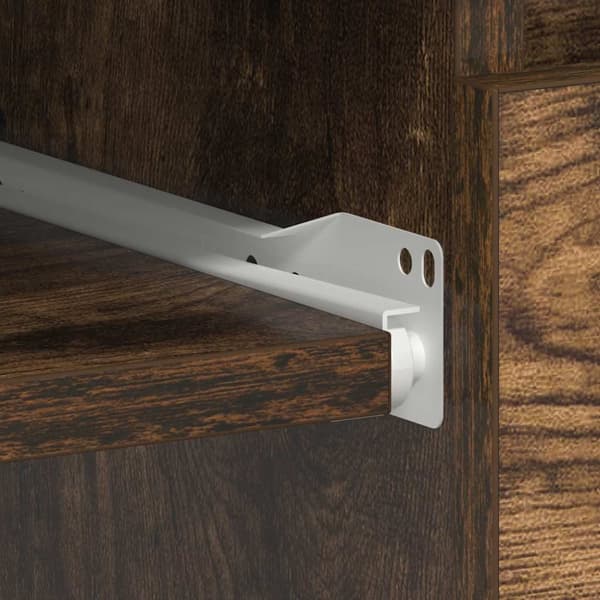 vidaXL skrivebord 90x45x76 cm konstrueret træ røget egetræsfarve