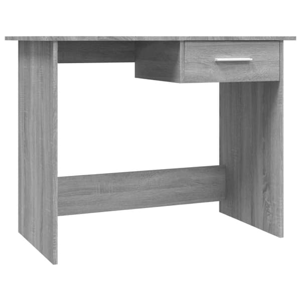 vidaXL Työpöytä harmaa Sonoma 100x50x76 cm tekninen puu