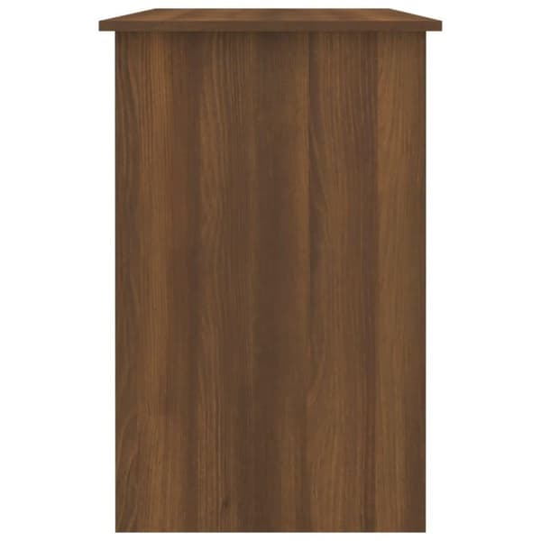 vidaXL skrivebord 100x50x76 cm konstrueret træ brun egetræsfarve