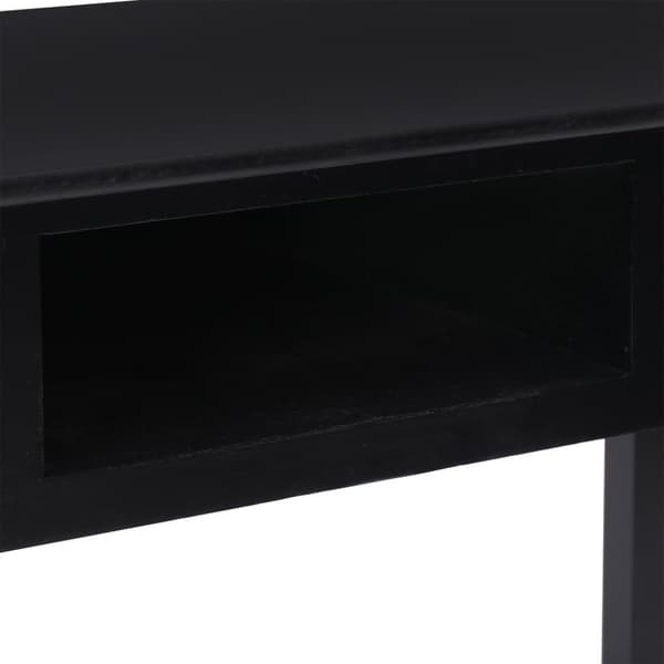 vidaXL Skrivbord svart 108x45x76 cm massivt kejsarträ