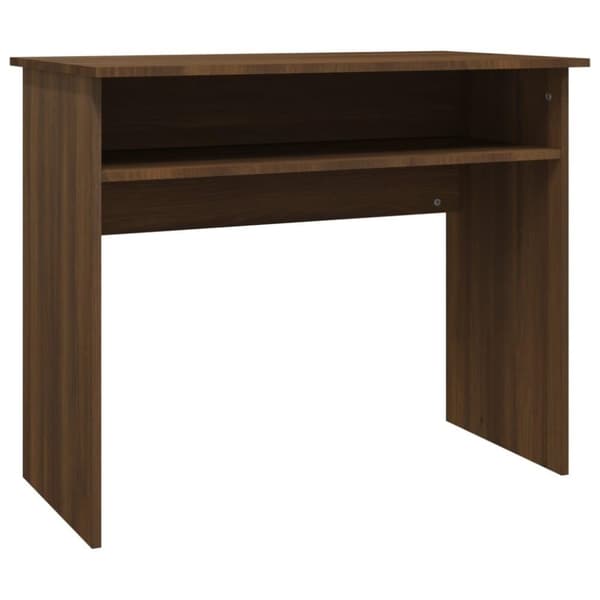 vidaXL Skrivbord brun ek 90x50x74 cm konstruerat trä