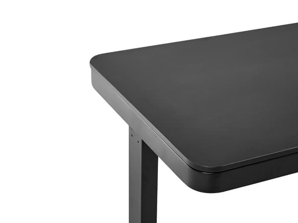 Työpöytä musta 120 x 72-122 x 60 cm lastulevy teräs sähkösäädettävä 4 asetusta USB moderni