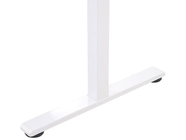 Elektriskt Justerbart Skrivbord Vit Bordsskiva Pulverlackerad Stålram Sitta och Stå 120 x 60 cm Modern Design