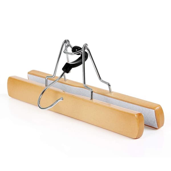 Buksespænder - 12 stykker - tøjbøjle - Van Hout - Anti -slip - Naturel