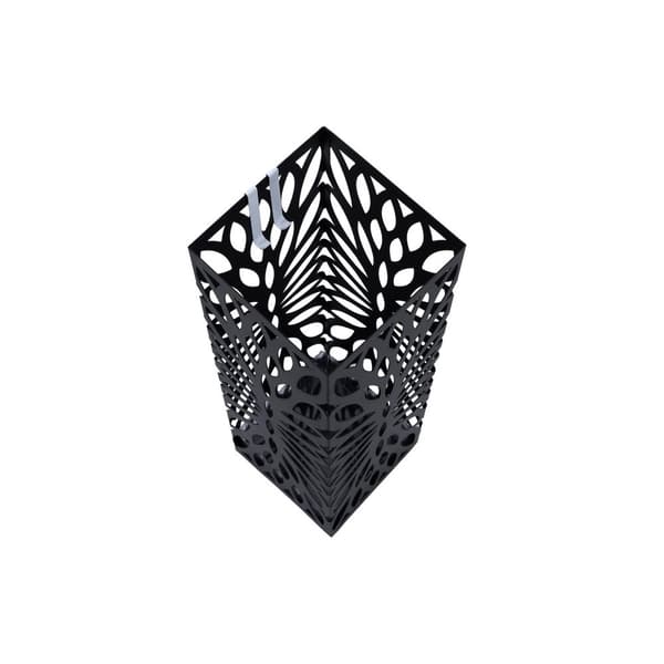 Paraplyholder - Metal - firkantet paraplyholder - Aftagelig vandopsamlingsboks - med kroge - 15,5 x 15,5 x 49 cm - sort