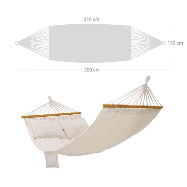 Hamming Mat - med 2 kuddar - 210 x 150 cm - beige