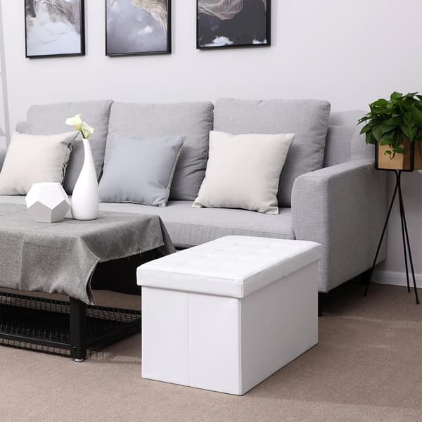 Sofa - foldning - siddeplads - med foldet låg - 76 cm - Hvid