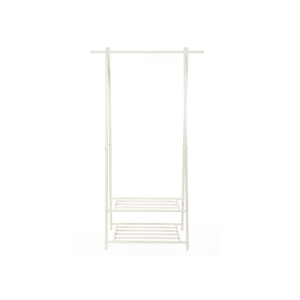 Metal Jacket Rack With Shoe Rack - Crème White