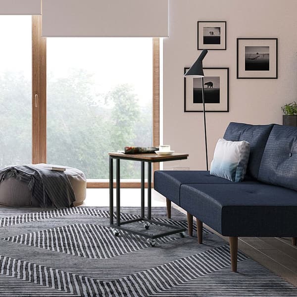Sidebord - Bedstabel - Sofabord på hjul - 50 x 35 x 60 cm sofabord - Brun