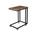 Miniatyrbillede 1 af 7: Sidebord - Bedstabel - Sofabord på hjul - 50 x 35 x 60 cm sofabord - Brun