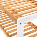 Miniatyrbillede 6 af 6: Bambus sko rack med 3 hylder - badeværelsesstativ - White / Naturel