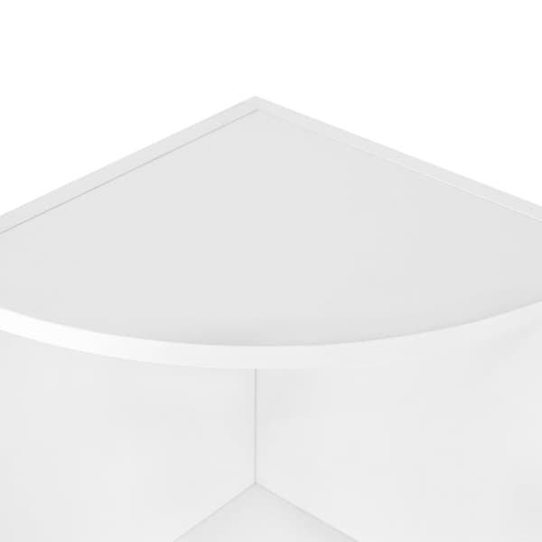 Corner Board - Standing Shelf - Træskol - 4 niveauer - Hvid