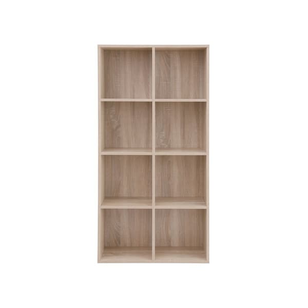 Bogreol - Opbevaringsskab - Stue Cabinet - Fra træ - med 8 rum - Brun