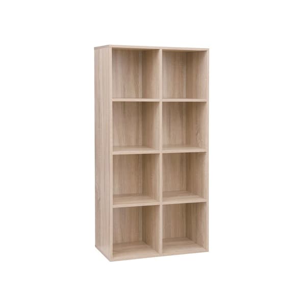 Bogreol - Opbevaringsskab - Stue Cabinet - Fra træ - med 8 rum - Brun