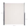 Miniatyrbillede 7 af 7: Side Canopy - Vis skærm - 200 x 350 cm - Beige